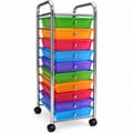 carrinho organizador colorido com gavetas